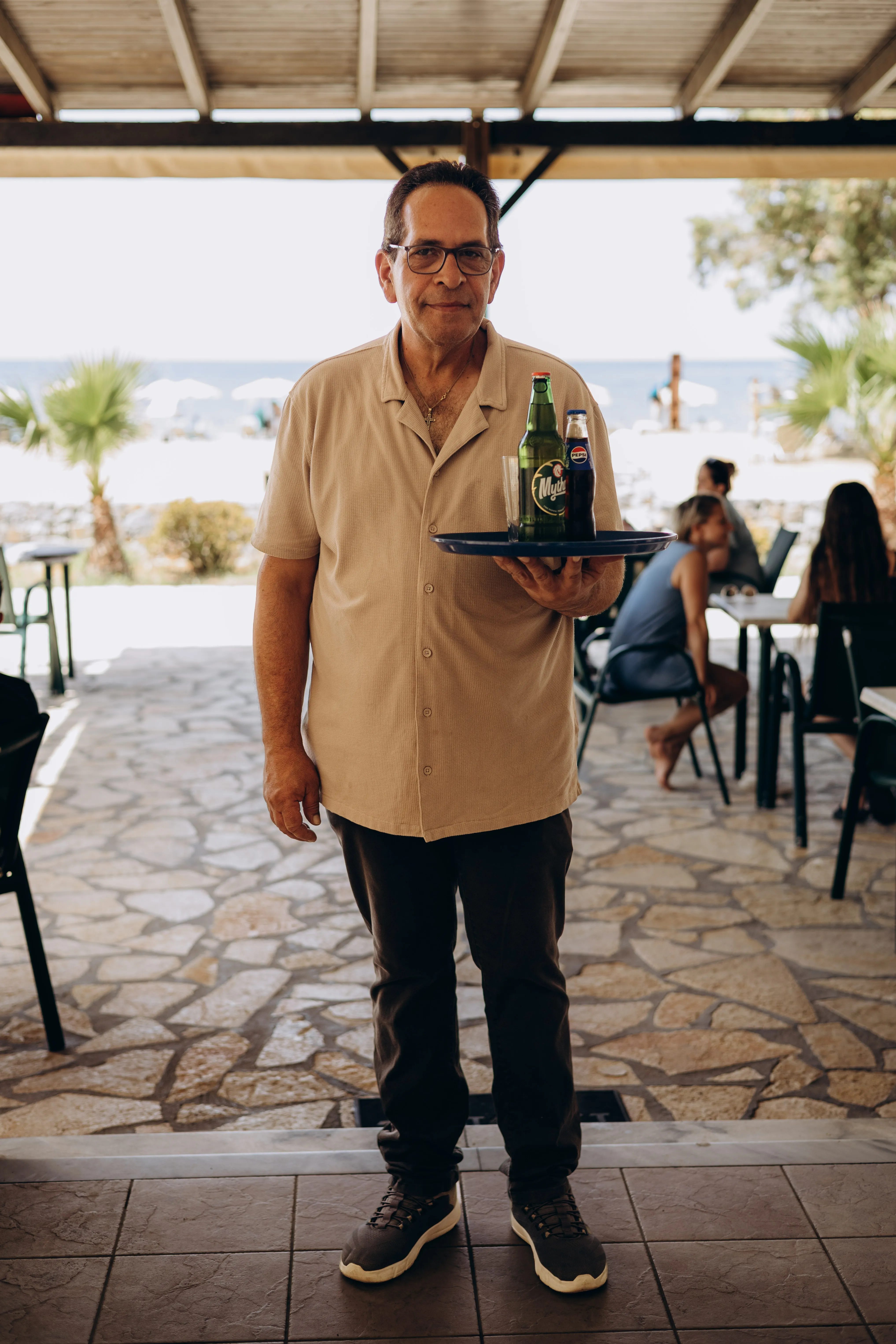 Grigoris Skountridakis at the taverna